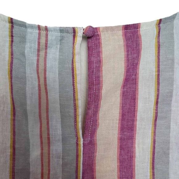 Lane Bryant Striped Tie-Shoulder Linen Blend Top Size 18/20 - Picture 8 of 10